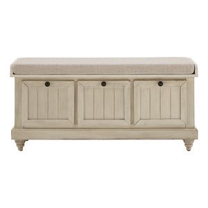 Georgia Upholstered Storage Bench with Wood Frame for Entryway or Bedroom