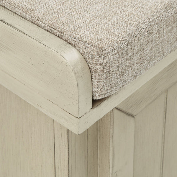 Georgia Upholstered Storage Bench with Wood Frame for Entryway or Bedroom