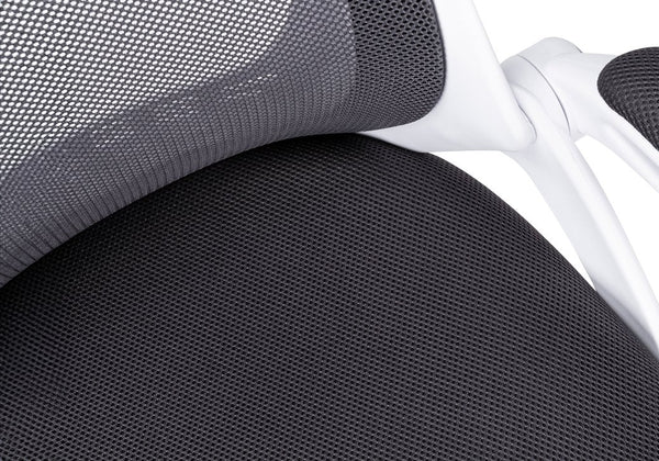 English Elm Office Juvenile Ergonomic Desk Chair with Breathable Mesh Back, Padded Seat, Swivel Mobility and Tilt Control White 28 L x 13 W x 25 H B2710P219671