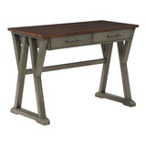 OSP Home Furnishings Jericho Rustic Writing Desk Slate Grey