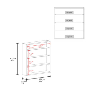 English Elm Medicine Cabinet With Mirror, Open Shelf & 3 Interior Shelves - Stylish Black Storage Solution! B097133184
