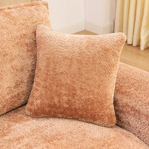 English Elm 107'' Boucle Modular Sectional Sofa Deep Cloud Cushions Reversible Chaise Living Room Orange W1413S00170