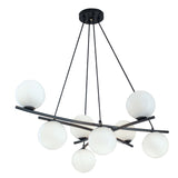 Perch 41.25'' Wide 8-Light Chandelier - Acid Dipped Black 9680-ADB-OP Norwell