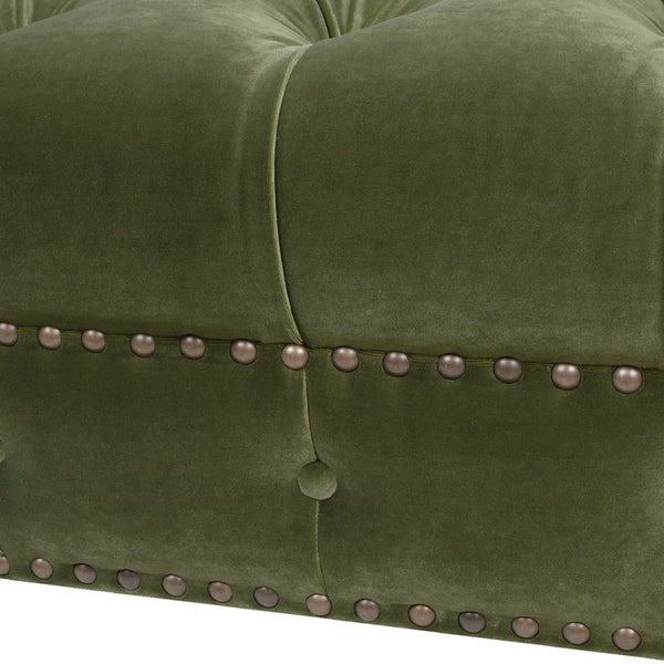 English Elm Jennifer Taylor Home - Alto Handcrafted 88" Tufted Chesterfield Sofa in Olive Performance Velvet with Nailhead Trim and Supportive Frame B2719P238299