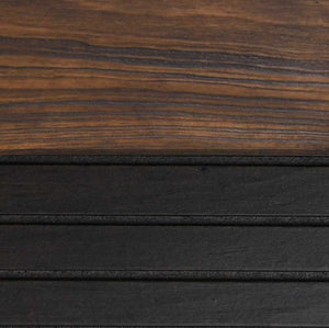 English Elm 74" TV Stand Console Rustic Buckeye & Black Two-Tone Finish, Preassembled Media Console for TVs up to 85" B108P163818