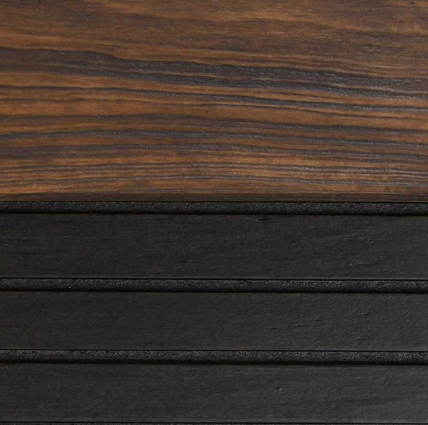 English Elm 74" TV Stand Console Rustic Buckeye & Black Two-Tone Finish, Preassembled Media Console for TVs up to 85" B108P163818