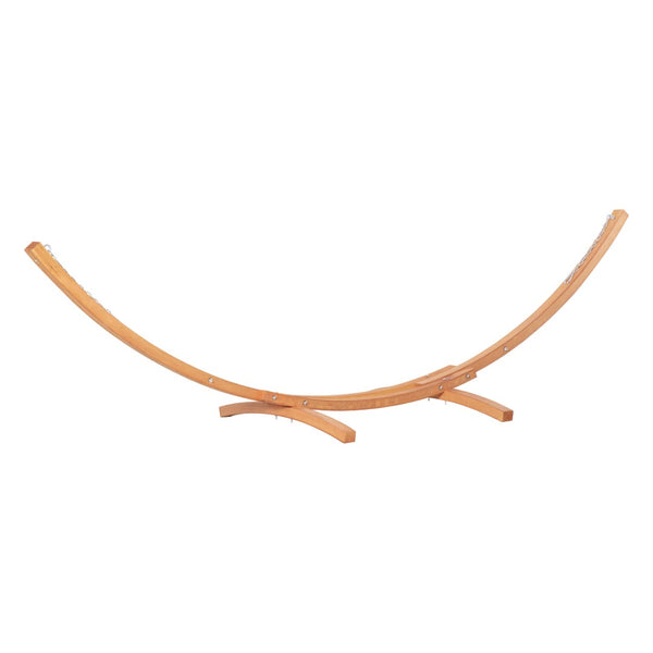 English Elm Outsunny Extra Large Cotton Hammock With Stand - Boho Style, No Trees Needed, Perfect For Relaxing Indoors & Outdoors W2225P174062-GIGA