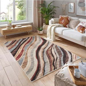 English Elm Jewel Toned Geometric Area Rug Low Pile Multi Color Living Room Floor Accent B186P428919