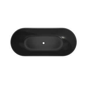 English Elm 69 Inch Freestanding Soaking Tub Eco Stone Resin Matte Spa Bath for Primary Suites T3785P353964