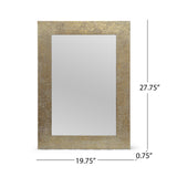 Christopher Knight Home® - Noble House - Charmaine Traditional Handcrafted Aluminum Fitted Mirror, Antique Brass