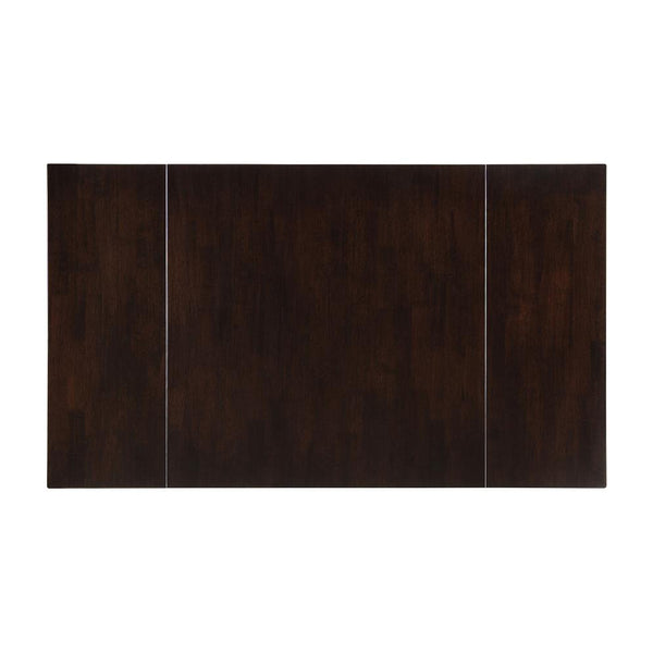 English Elm Rectangular Wooden Dining Table with Slim Tapered Legs, Beveled Top and Durable Rubberwood Finish Cappuccino B016P369789