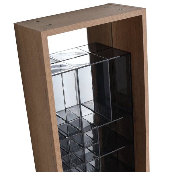 English Elm 12'' 12 Inch Wall Mounted Mirrored Bathroom Cabinet Plywood Build with Removable Organizer Insert W999P470290