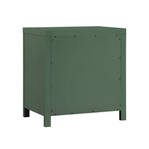 English Elm Nevarre 3-Drawer Nightstand with Brushed Gold Knobs, Solid Dovetail Drawers, No Assembly Needed Antique Green B050P376960