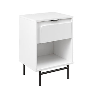 18" Contemporary 1-Drawer Nightstand White JKBNSW Walker Edison