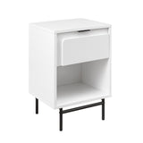 18" Contemporary 1-Drawer Nightstand White JKBNSW Walker Edison