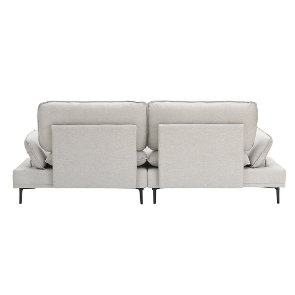 English Elm Woven 2-Seater Sofa 89" Wide Upholstered Polyester Blend, Solid Wood Frame, Metal Legs, Modern W1658S00059