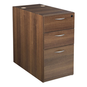 OSP Home Furnishings Napa Under Desk Pedestal with Box File Drawers for Home Office Storage NAP-263-PCW