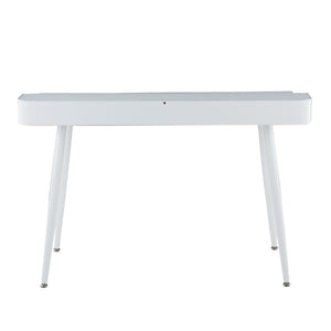 English Elm Desk with Powder-coated Steel Legs and Natural Wood Accents for Modern Home Office B202P471628