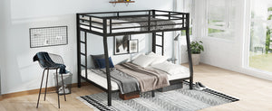 English Elm Metal Full Xl Over Queen Bunk Bed – Heavy-Duty, Space-Saving, Noise-Reducing Comfort For All Ages W1580S00238