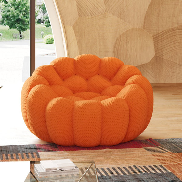 English Elm Bubble Bubble Armless Sofa Orange Modular Seat — Breathable 3D Knit, High-Density Foam Comfort, Kid-Safe Design B341P320929