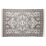 Mallia 4x6 Area Rug - Vintage Bohemian Charm in Soft Gray Cotton for Cozy Transitional Spaces