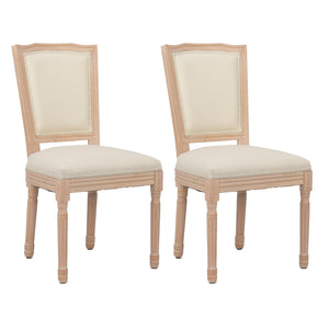 English Elm Hengming Beige Upholstered Dining Chairs Set Of 2 – Elegant, Durable, Scandinavian Style Seating W212P171565