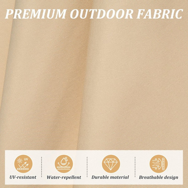 English Elm Rectangle Patio Umbrella With Crank Lift & Adjustable Tilt - Stylish Beige Shade Perfect For Outdoors W1859P320950-GIGA