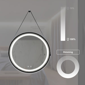 English Elm 24Inch Bathroom Led Vanity Mirror - Dimmable Touch Control, Anti-Fog, Adjustable Lighting & Waterproof W1992P211230