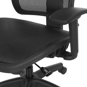 OSP Home Furnishings Vertical Matrix Breathable Ergonomic Office Chair with Lumbar Support and Adjustable Headrest And 639-T11N48PHX