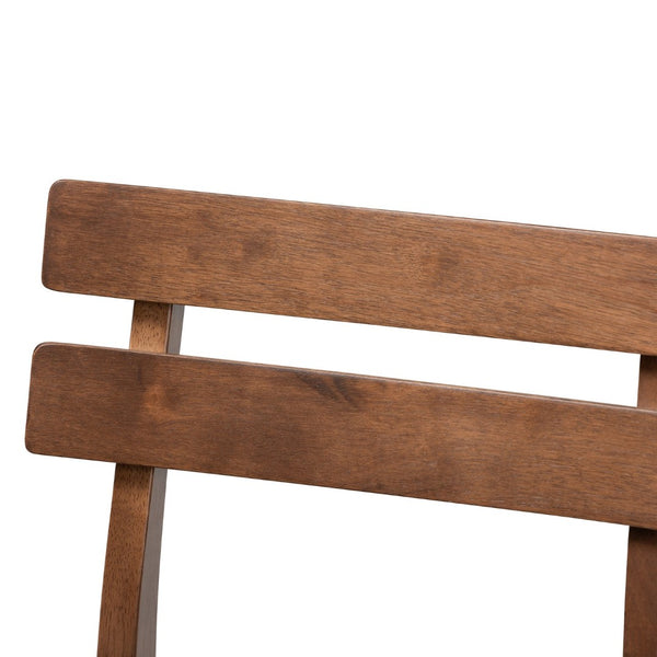 Baxton Studio Baxton Studio Larine Modern Fabric Upholstered Walnut Counter Stools Set for Stylish Dining Spaces Light Boba-Light Grey/Walnut-Counter Stool