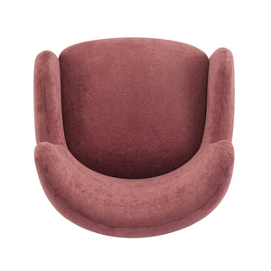 English Elm Christopher Knight Home® - Lucia Velvet Wingback Armchair with Pocket Spring Cushion, Mid-Century Birch Legs, Luxe Comfort Red,Teak 31.5 L x 30.75 W x 30.5 H N776P205426R