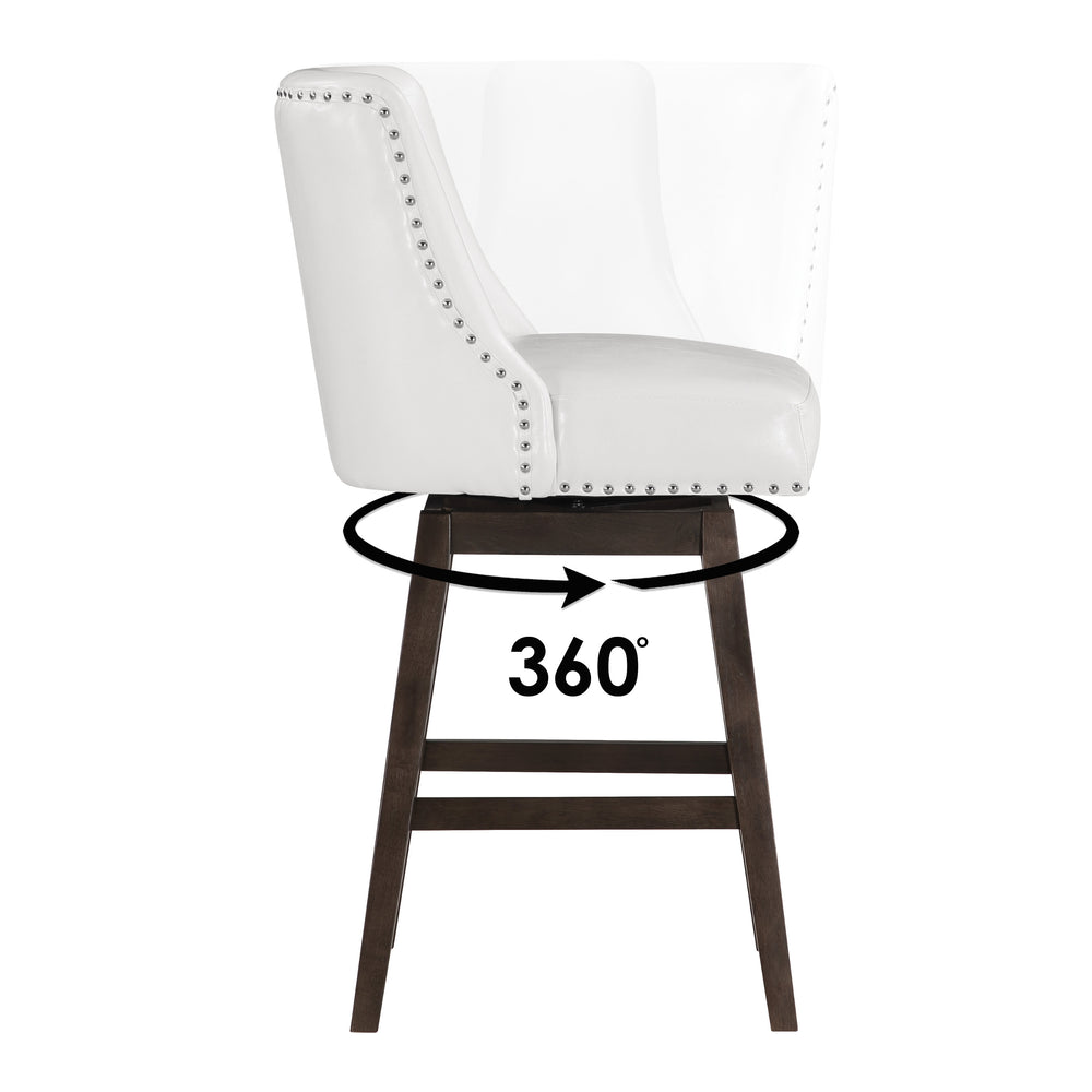 OSP Home Furnishings Granville 26" Swivel Counter Stool White/Grey