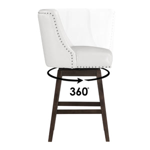 OSP Home Furnishings Granville 26" Swivel Counter Stool White/Grey