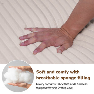 English Elm 105" L-Shaped Modular Sofa - Plush All-Foam Design, Space-Saving, Easy Maintenance For Modern Living W1710S00426