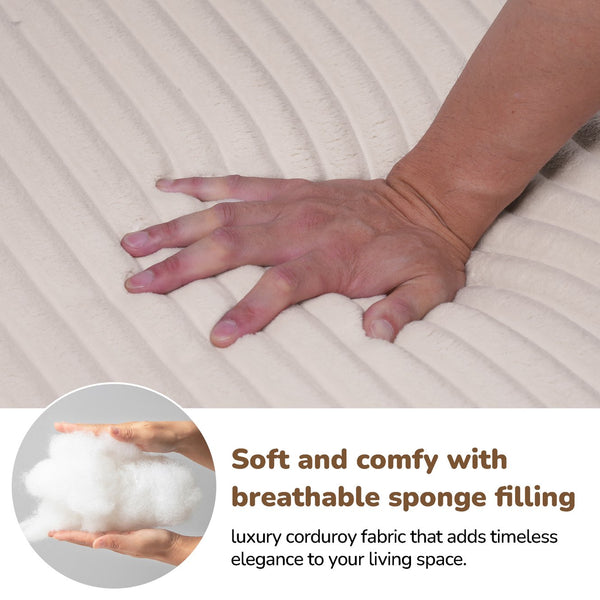 English Elm 105" L-Shaped Modular Sofa - Plush All-Foam Design, Space-Saving, Easy Maintenance For Modern Living W1710S00426