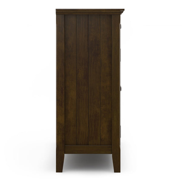 English Elm Acadian Solid Wood Storage Cabinet with Tempered Glass Doors for Entryway or Dining B136P436055