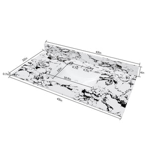 English Elm 43"X22" Bathroom Vanity Top With Undermount Sink & Backsplash - Panda White Artificial Marble Elegance W509P362108