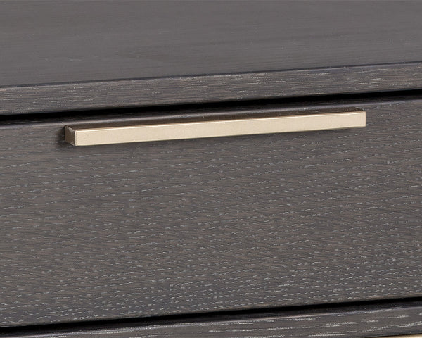 Sunpan Rebel Nightstand - Modern Oak Wood Design with Soft Closing Drawer and Elegant Gold Hardware Accents Small - 23.5W x 17.75D x 23.5H