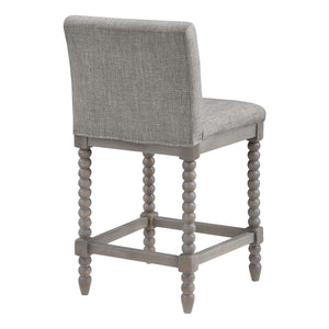 OSP Home Furnishings Abbott 26" Spindle Stool Dove / Brushed Grey