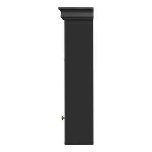 English Elm 30'' Wall-Mounted Medicine Cabinet with Mirror and Adjustable Shelves, Modern MDF Storage Organizer Black N710P209425B