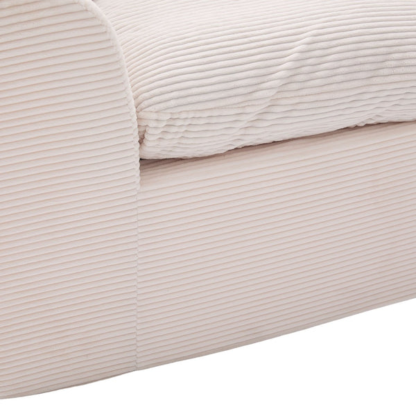 English Elm UNITED Cloud Couch Modular Sectional Sofa with Corduroy Cover, Ergonomic 2-Seater, No Assembly Needed Beige W1568P371117