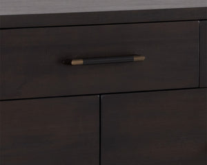 Sunpan Weldrick Dresser - Stylish Mid-Century Design with Soft Closing Drawers and Elegant Iron Handles Espresso