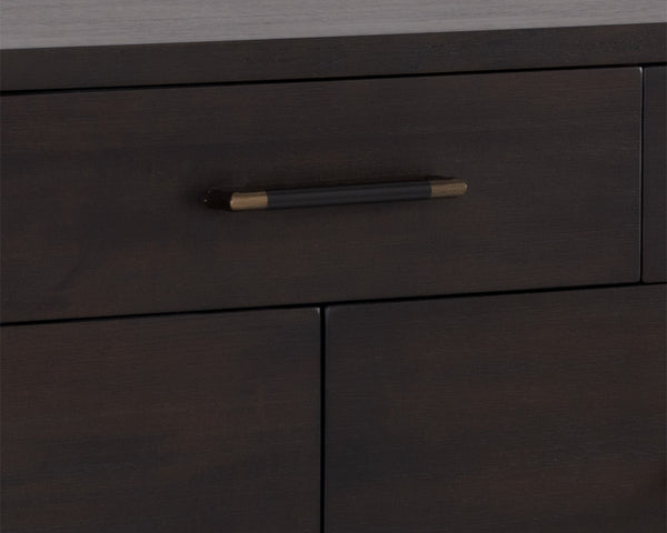 Sunpan Weldrick Dresser - Stylish Mid-Century Design with Soft Closing Drawers and Elegant Iron Handles Espresso