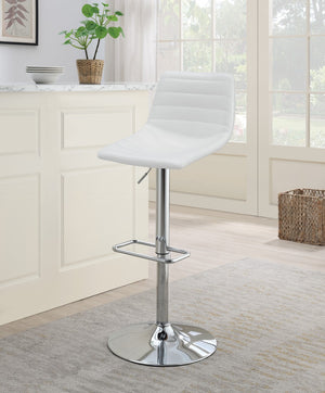 OSP Home Furnishings Araceli Height Adj Stool  - Set of 2 White