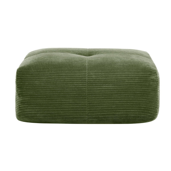 English Elm Hamlet Modular Corner Sectional Sofa with Corduroy Upholstery and Throw Pillows Included Olive Green W714P323644