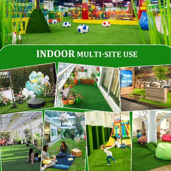 English Elm 7ftx8ft Outdoor Artificial Turf Rug Dense Pe Blades Uv Resistant Pet Friendly Patio Mat W1790P351199