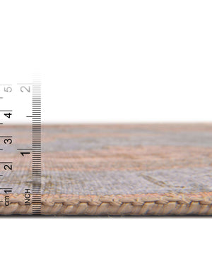 Unique Loom Timeless Peter Machine Made Abstract Rug Light Brown, Gray/Ivory/Yellow/Green 7' 6" x 7' 7"