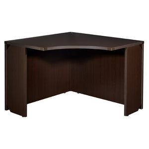 OSP Home Furnishings Corner Desk Shell for Home Office Space Saving Contemporary Workstation with Generous Surface Espresso NAP-83-ESP