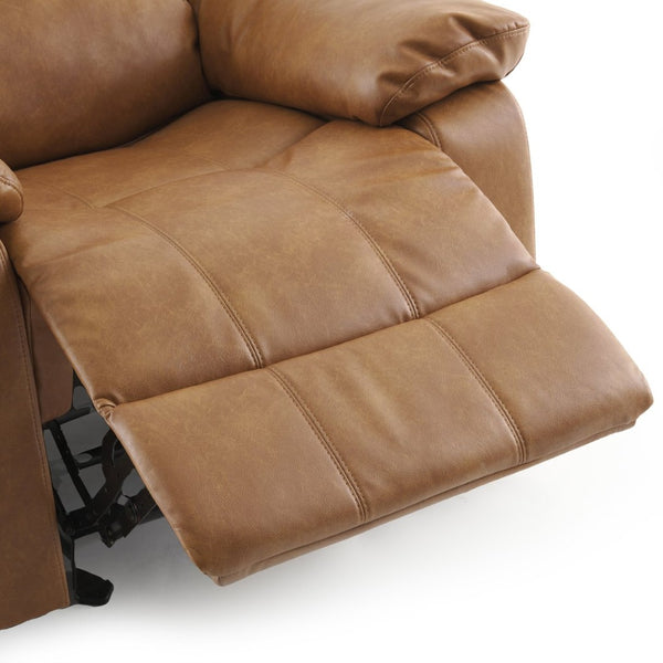 English Elm Charlotte Faux Leather Glider Recliner with Pub Back and Plush Cushion Support B050P322573
