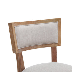 English Elm Christopher Knight Home® - 26.5" Counter Stools Set of 2 Upholstered Farmhouse Bar Stools with Curved Back, Footrest, Solid Wood Frame Beige+Natural 72643.00BGE